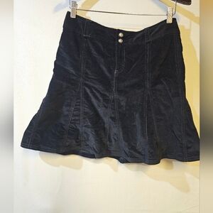 Athleta Black Velvet Skirt